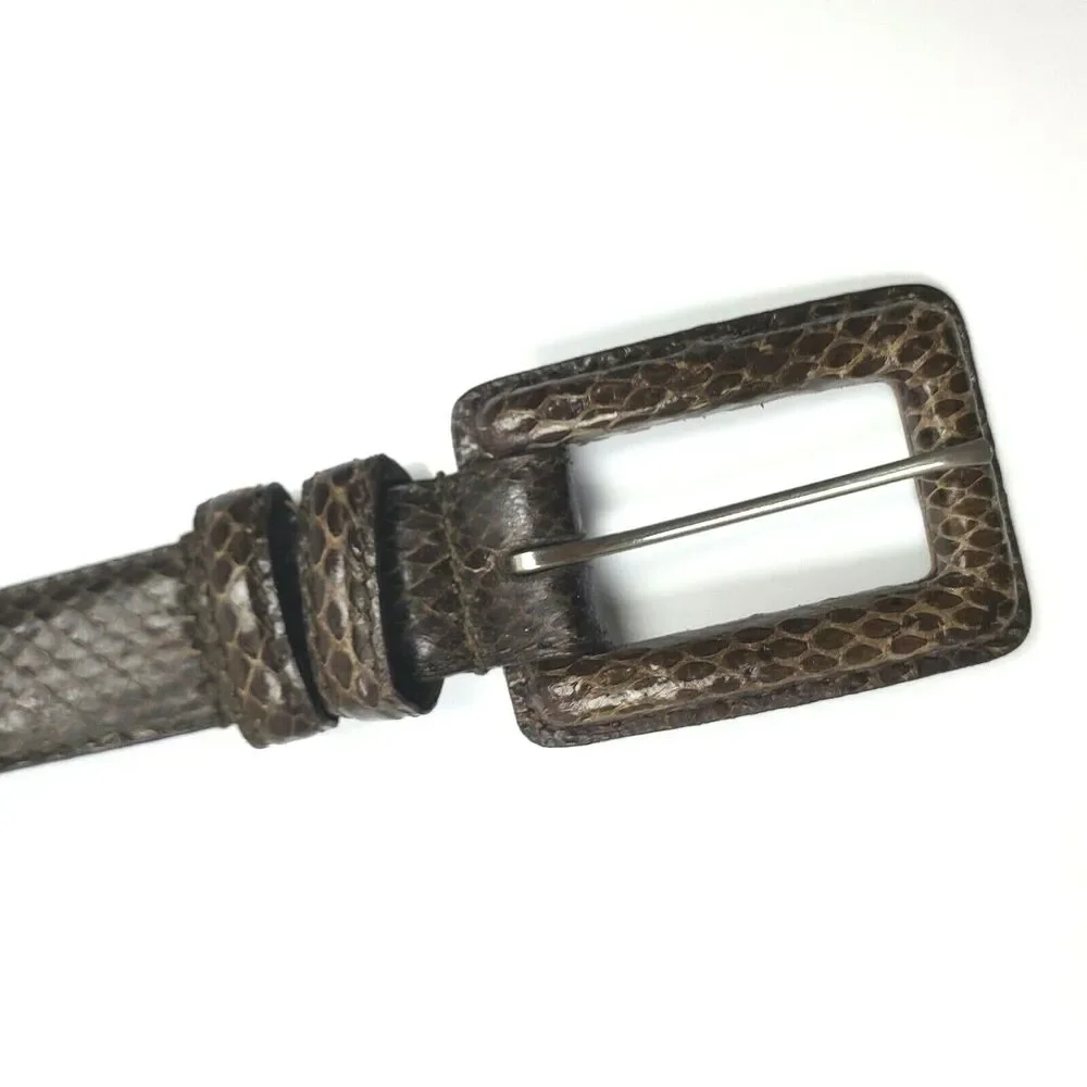 Vintage RITZ Accessory Collection‎ Genuine Snake Skin Dark Brown Women's Large
